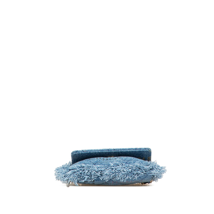Mini Denim Mood Clutch with Chain Blue - Gaby Paris