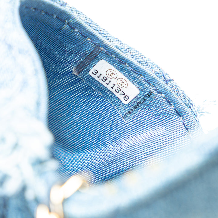 Mini Denim Mood Clutch with Chain Blue - Gaby Paris
