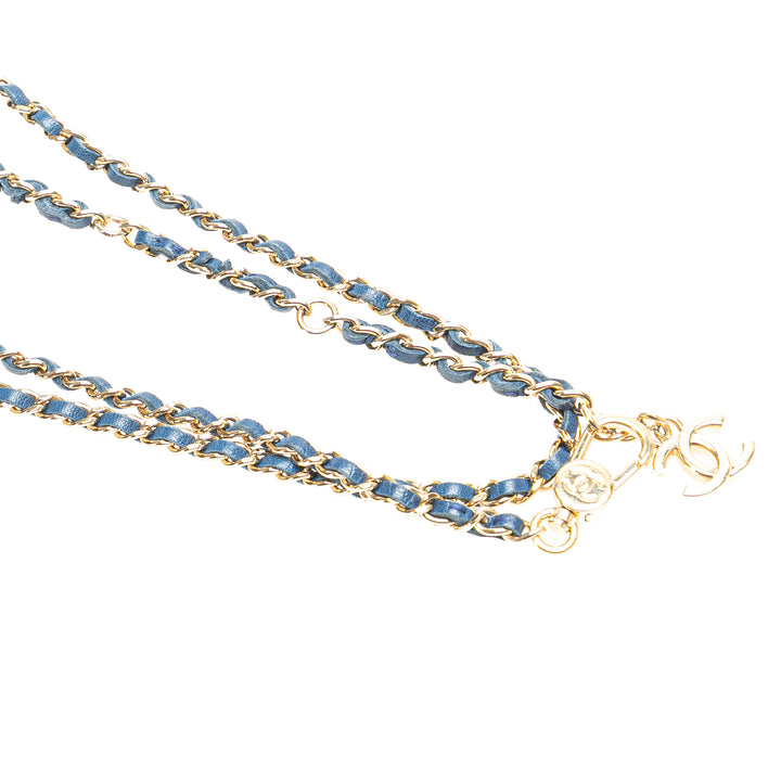 Mini Denim Mood Clutch with Chain Blue - Gaby Paris