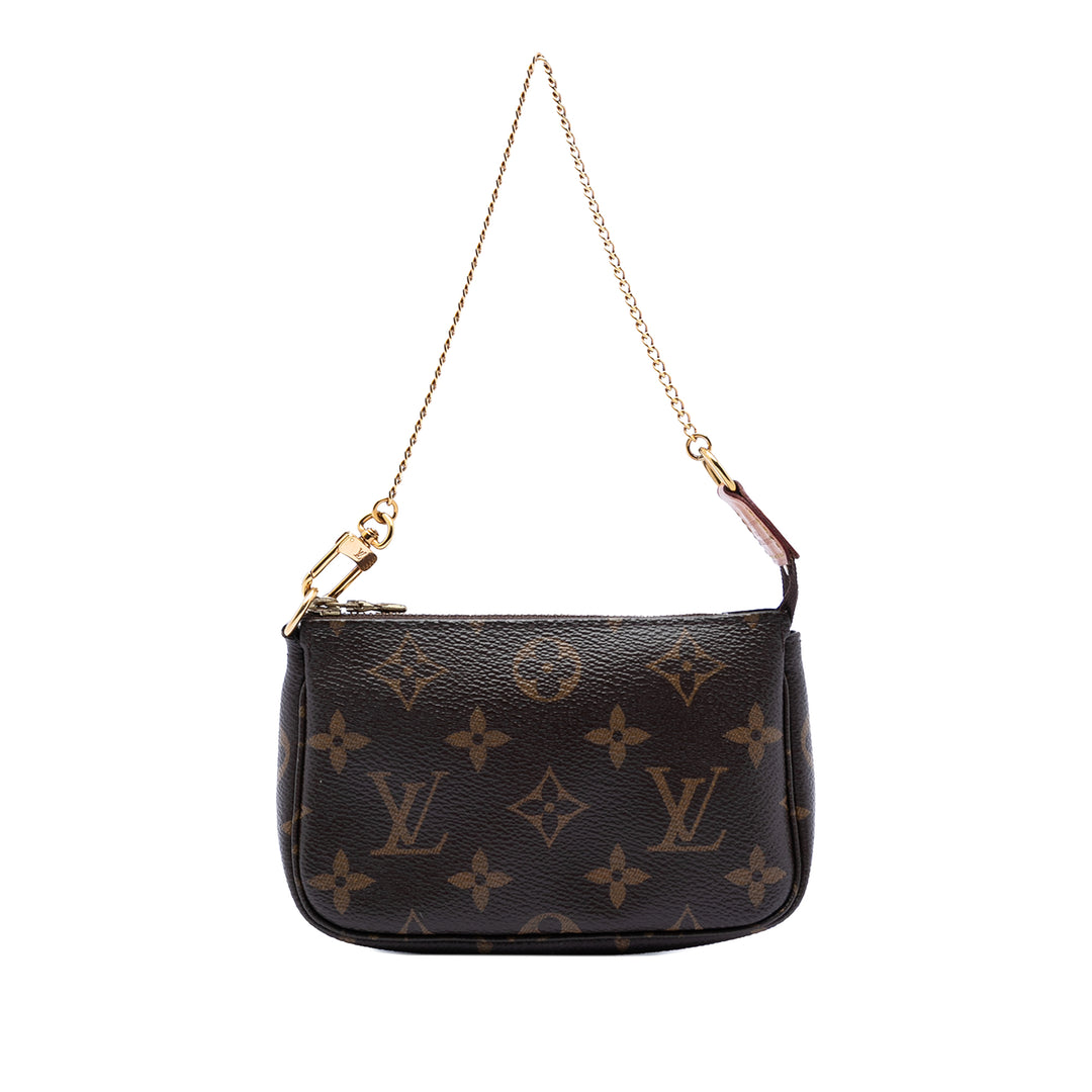 Louis Vuitton Pochette Accessoires Mini Monogram Marron – vue principale – GABY PARIS