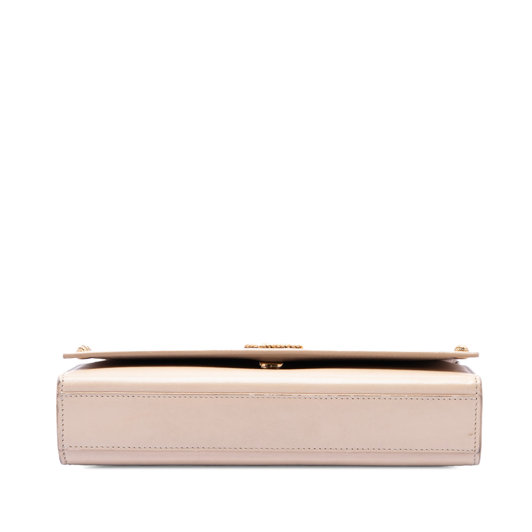 Saint Laurent Medium Smooth Cuir de veau Braided Monogram Kate Sac porté croisé