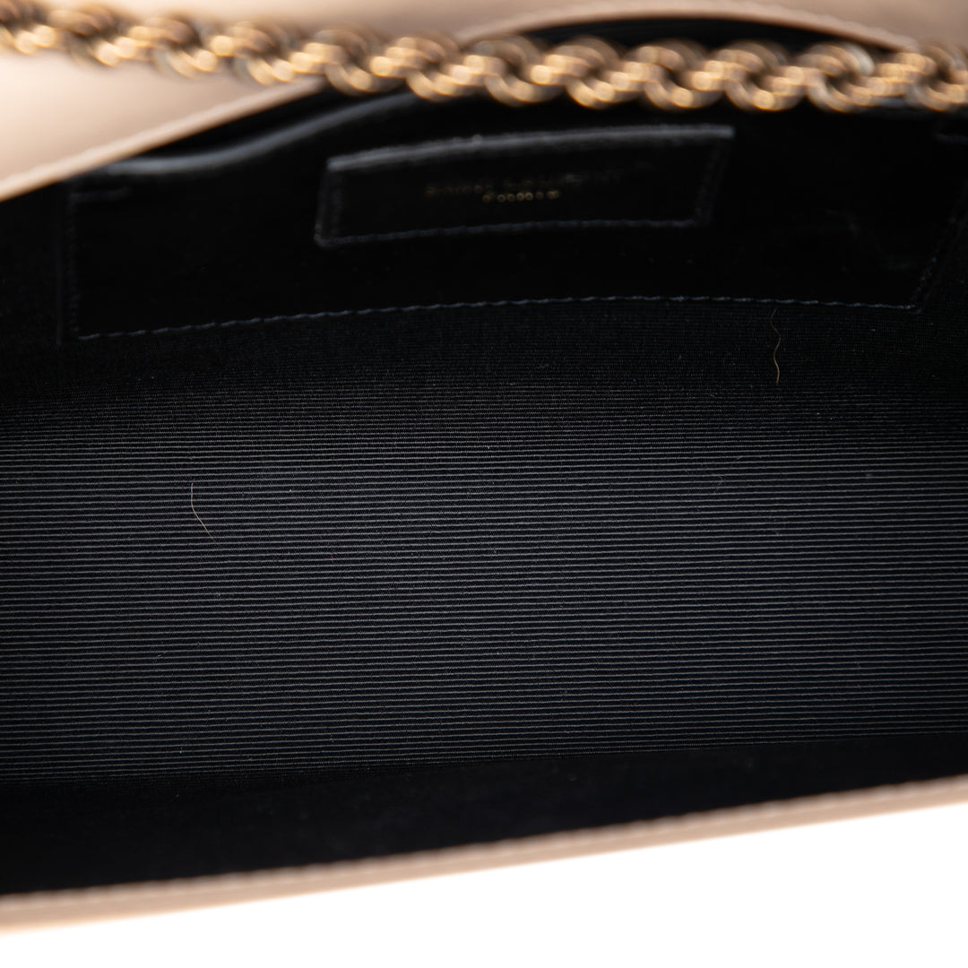 Saint Laurent Medium Smooth Cuir de veau Braided Monogram Kate Sac porté croisé