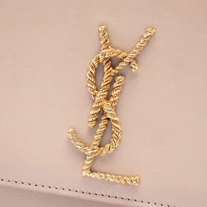 Saint Laurent Medium Smooth Cuir de veau Braided Monogram Kate Sac porté croisé