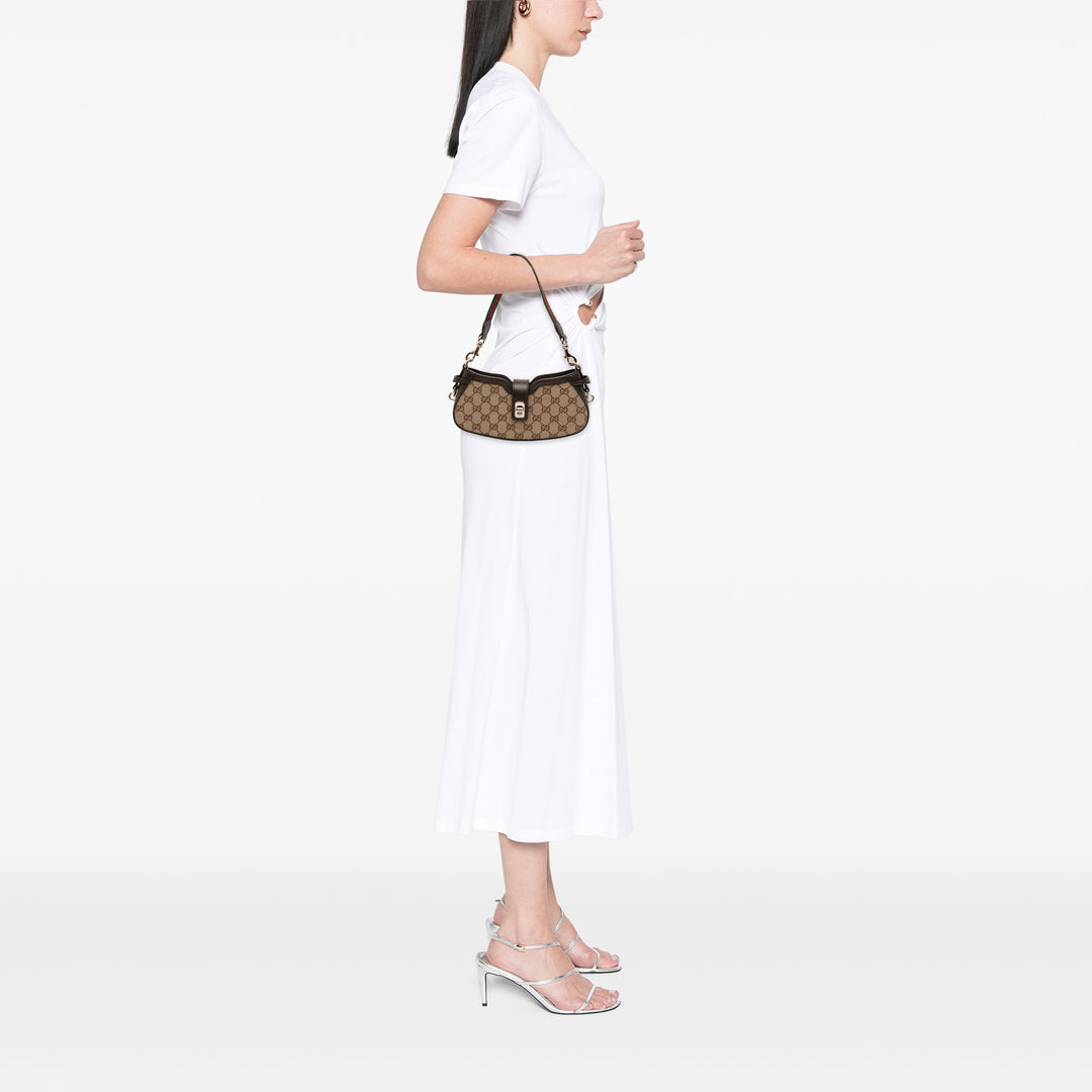 GG Web Moon Side Sac Mini Marron