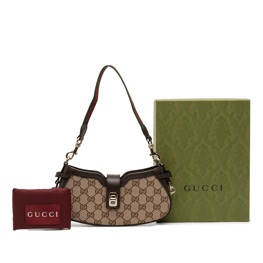 GG Web Moon Side Sac Mini Marron