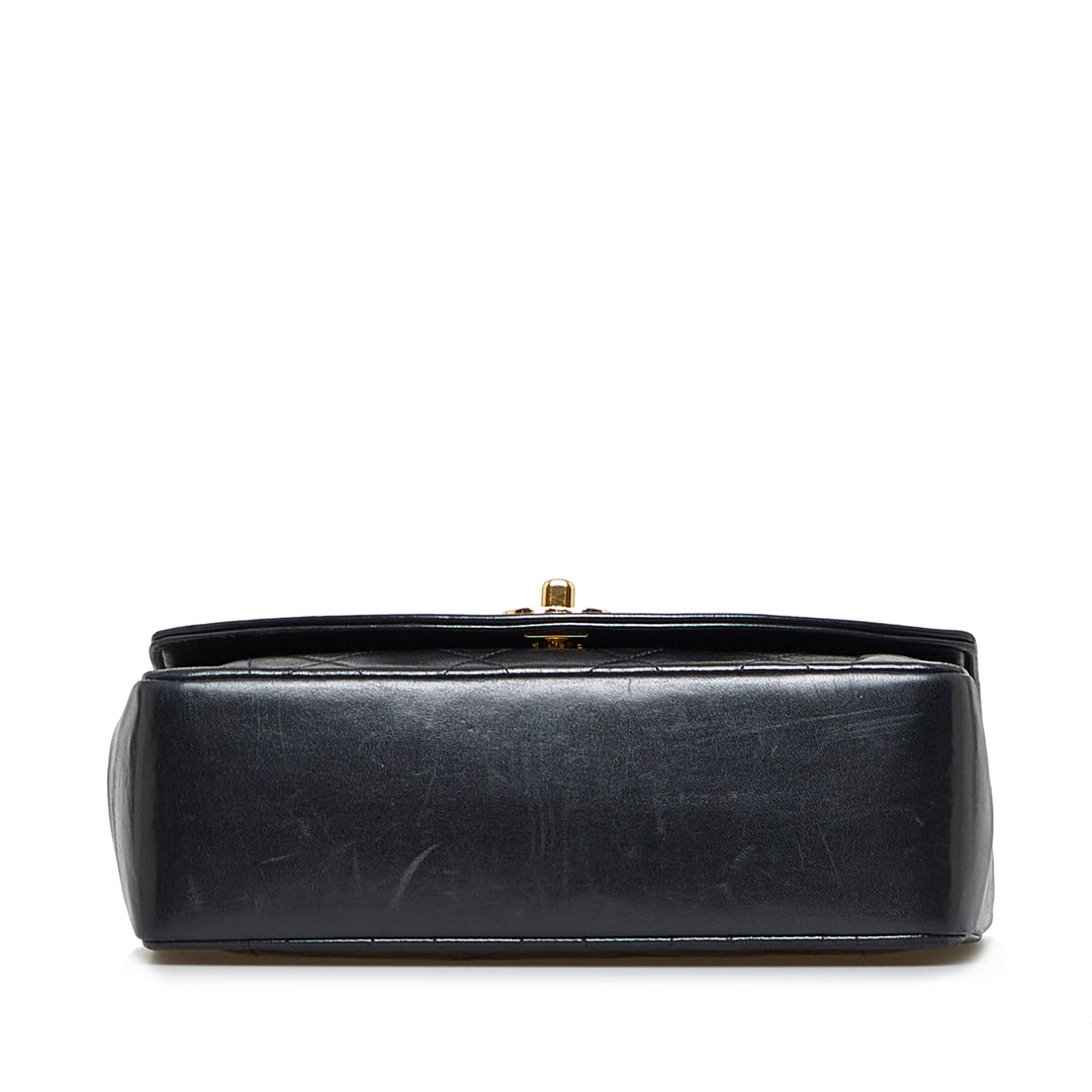 Medium Lambskin Diana Flap Black - Gaby Paris