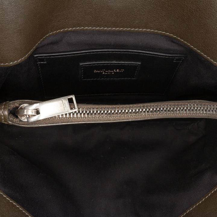 Saint Laurent Medium Matelassé Chevron Sheepskin College Sac