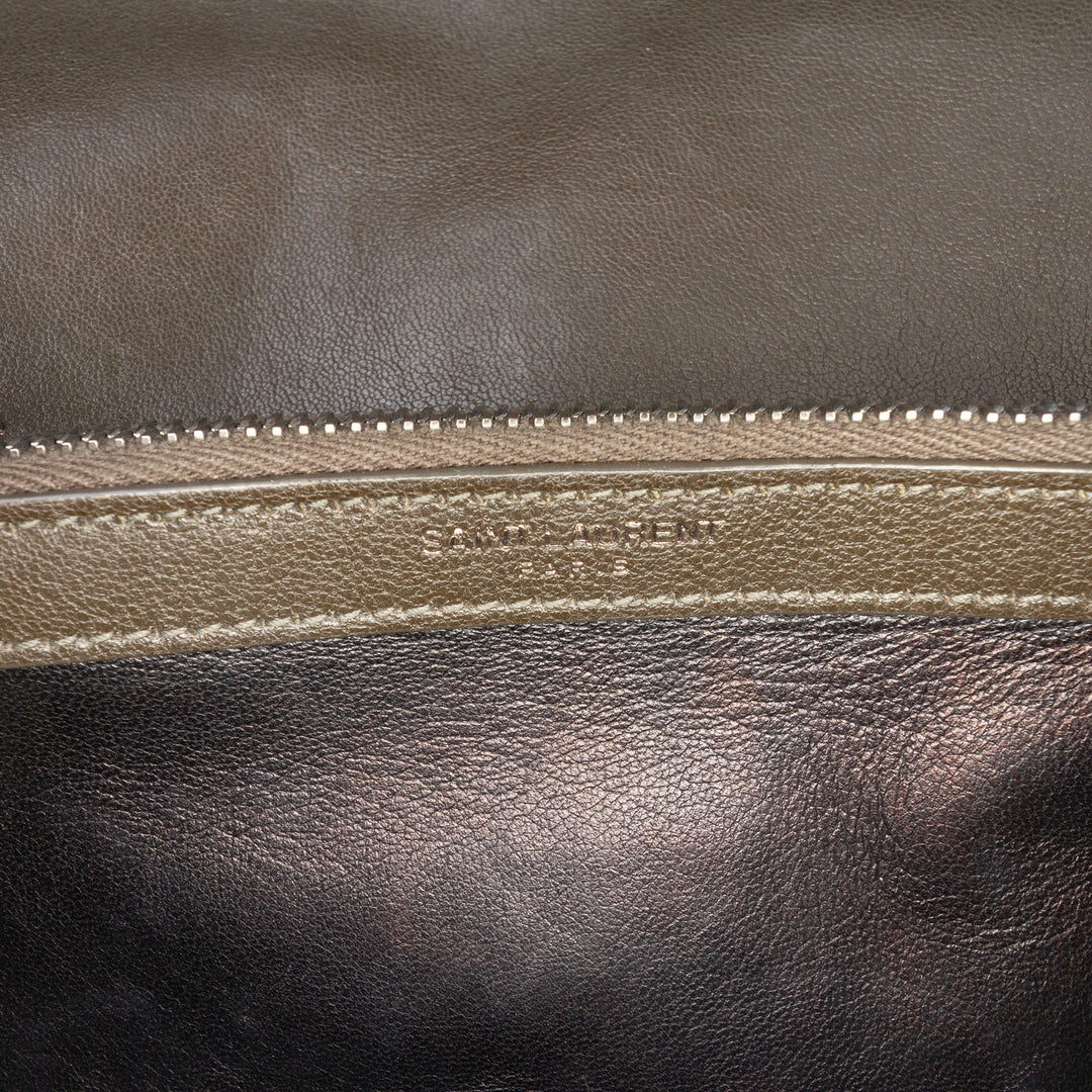 Saint Laurent Medium Matelassé Chevron Sheepskin College Sac