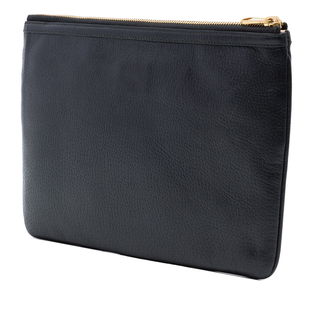 Web Ophidia Pochette Cuir de veau Noir
