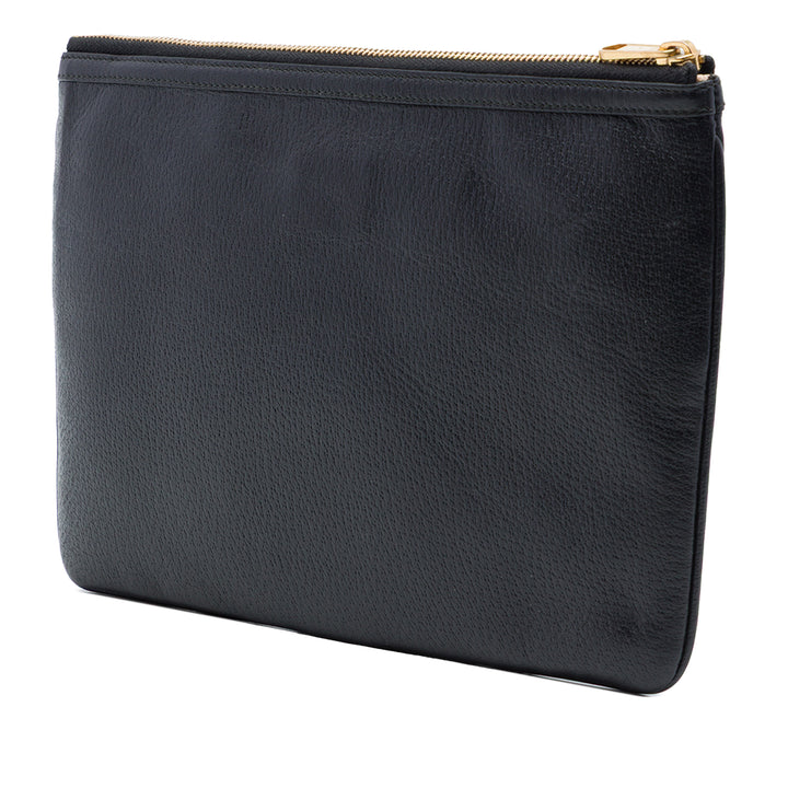Web Ophidia Pochette Cuir de veau Noir