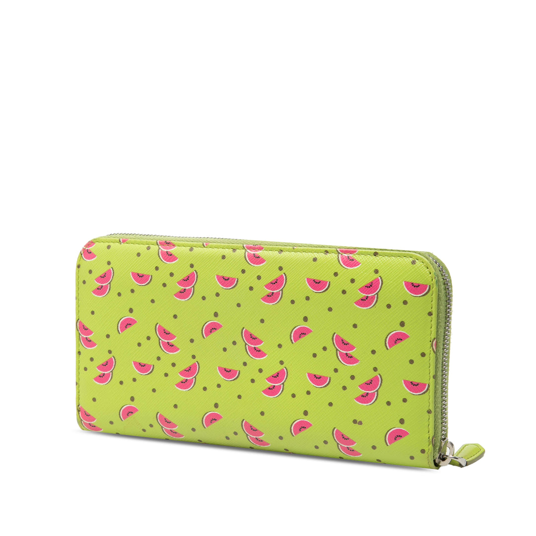 Prada Saffiano Watermelon Portefeuille long zippé