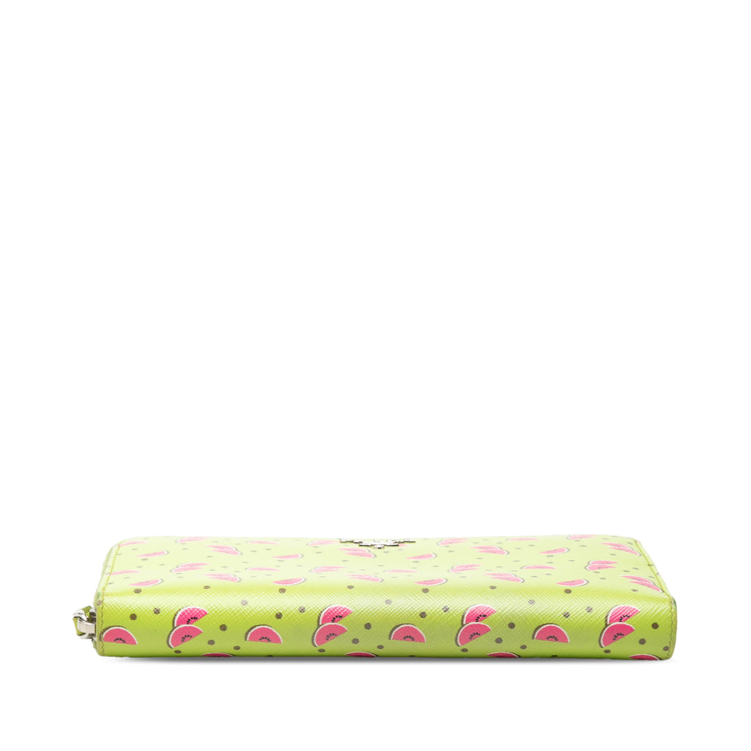 Prada Saffiano Watermelon Portefeuille long zippé