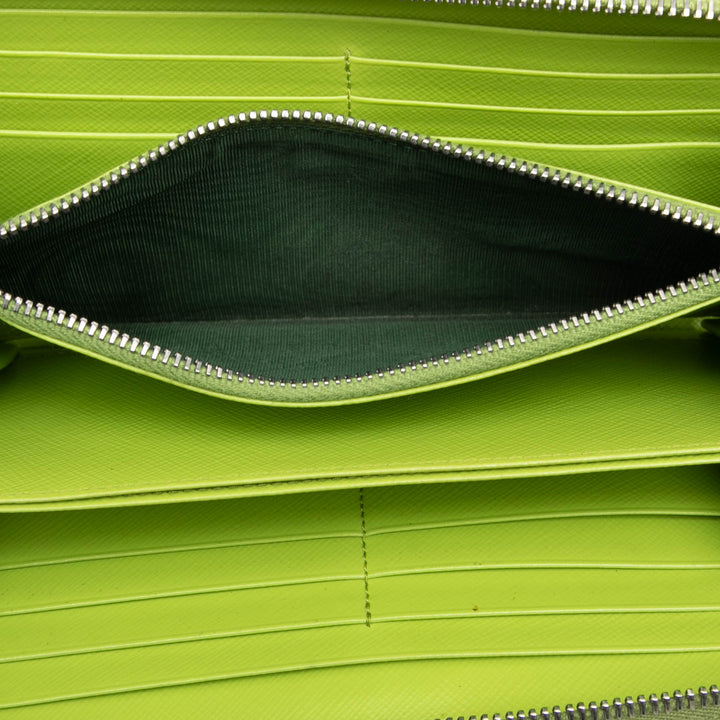 Prada Saffiano Watermelon Portefeuille long zippé