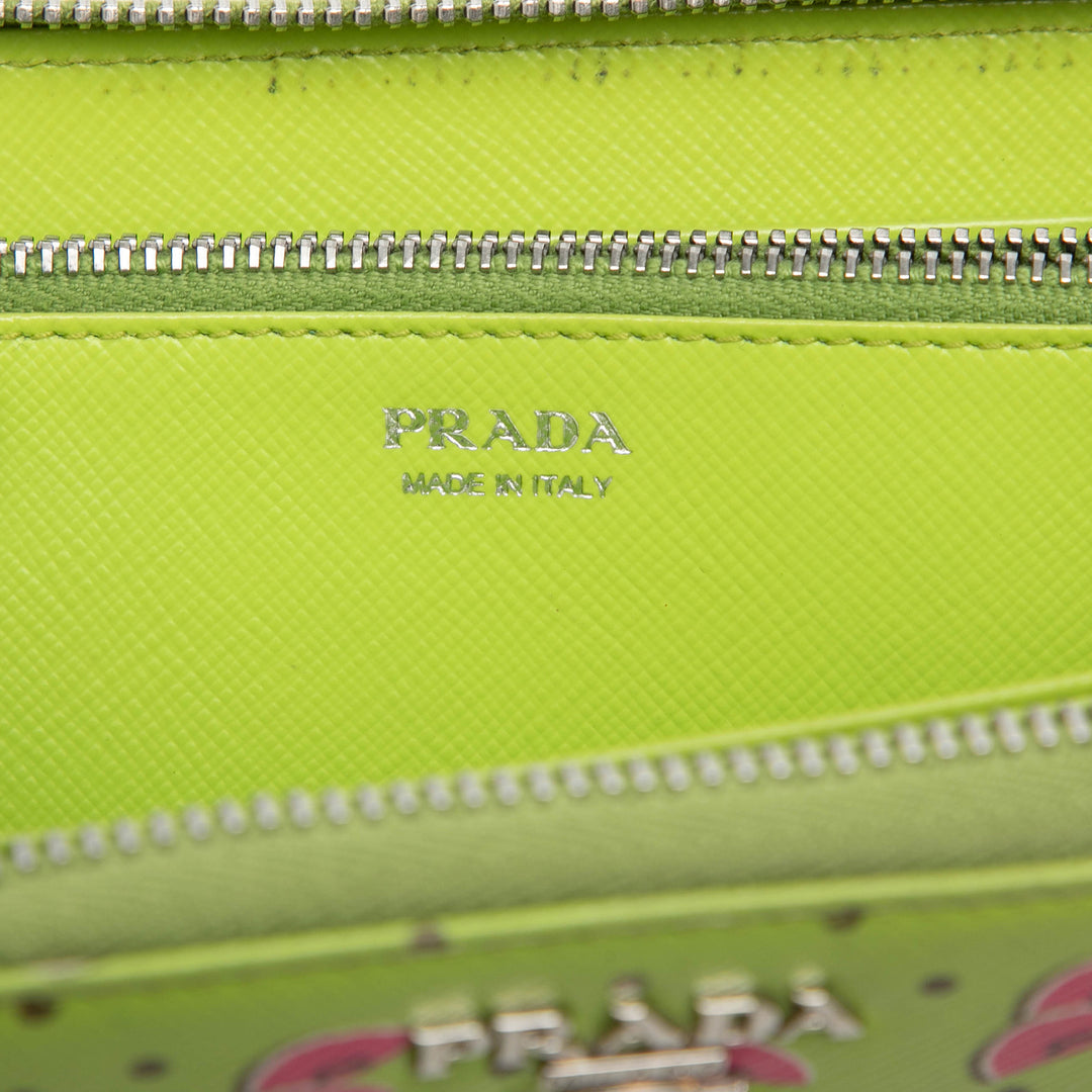 Prada Saffiano Watermelon Portefeuille long zippé