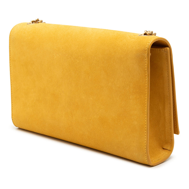 Saint Laurent Medium Daim Monogram Kate Pompon Sac porté croisé