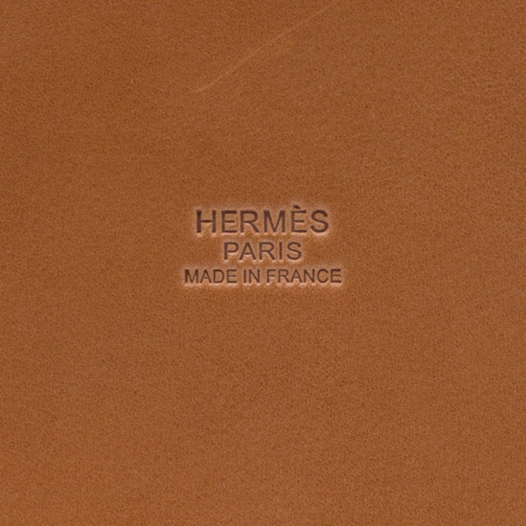 Hermès Sac seau Barenia Farming Picnic Osier Marron – vue 4 – GABY PARIS
