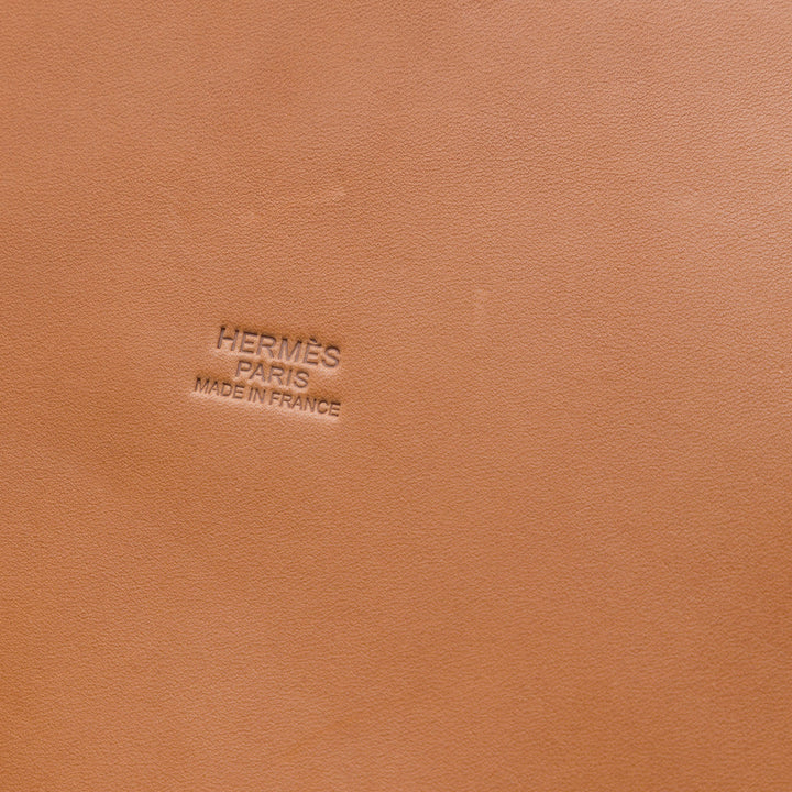 Hermès Sac seau Barenia Farming Picnic Osier Marron – vue 5 – GABY PARIS