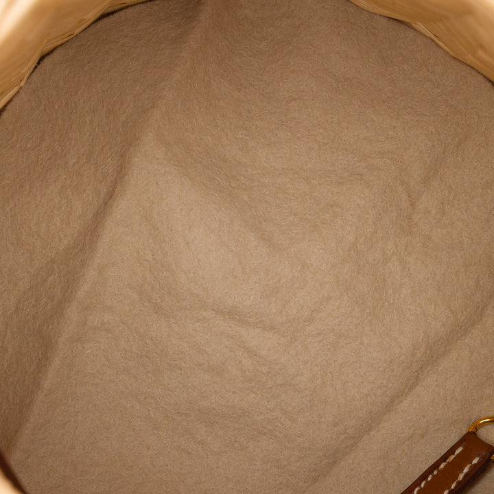 Hermès Sac seau Barenia Farming Picnic Osier Marron – vue 6 – GABY PARIS