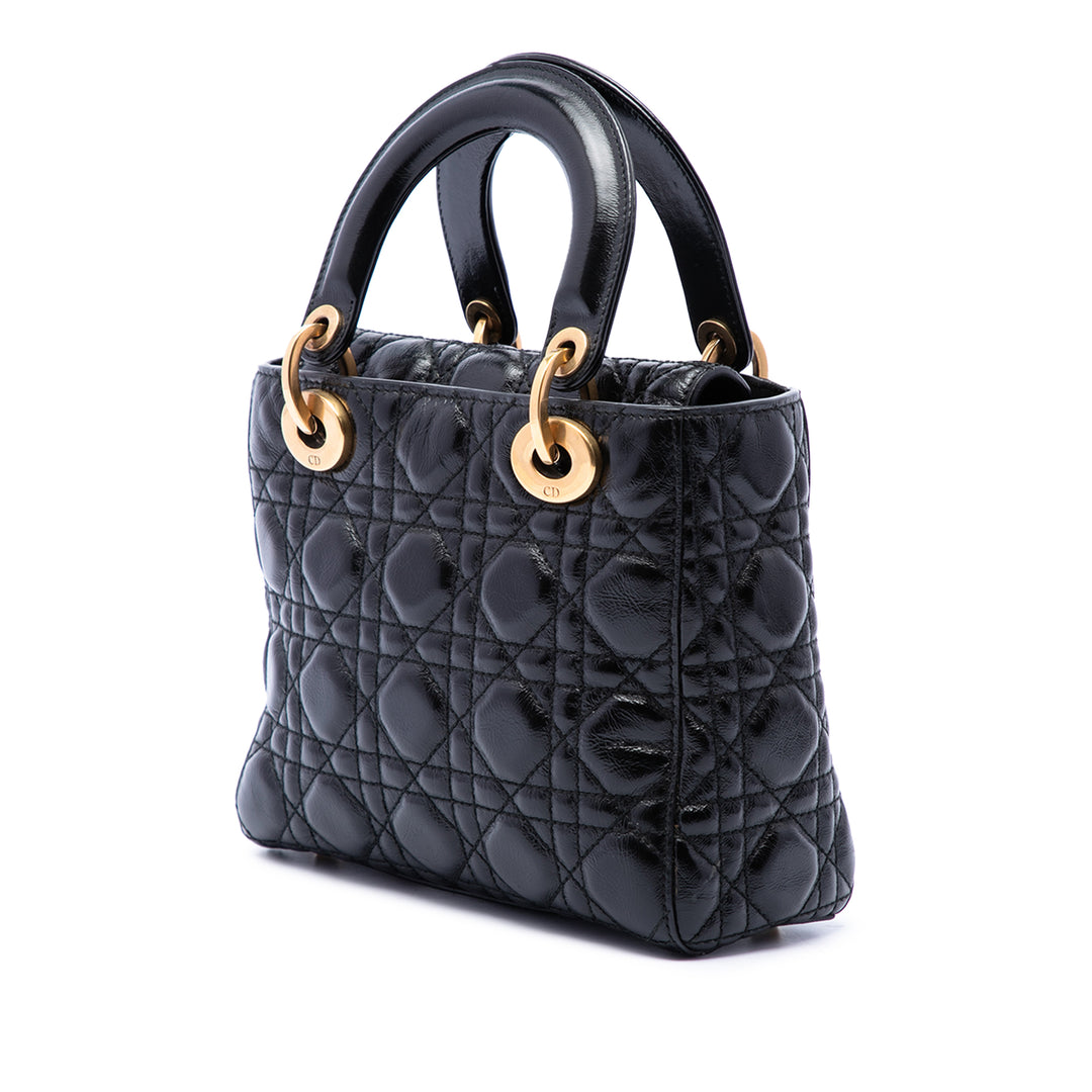 Dior Lady Dior froissé Cannage My ABCDior Petit Noir – vue 2 – GABY PARIS