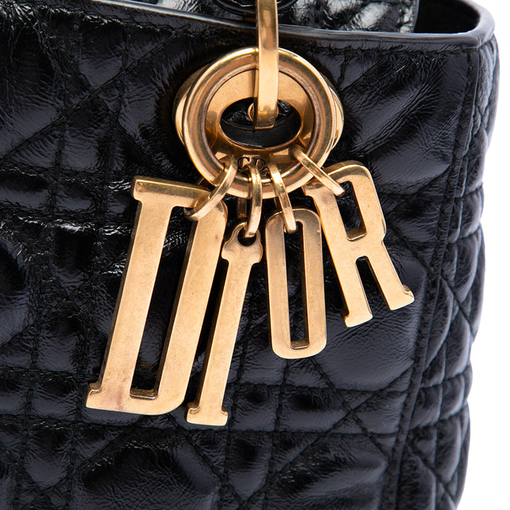Dior Lady Dior froissé Cannage My ABCDior Petit Noir – vue 5 – GABY PARIS