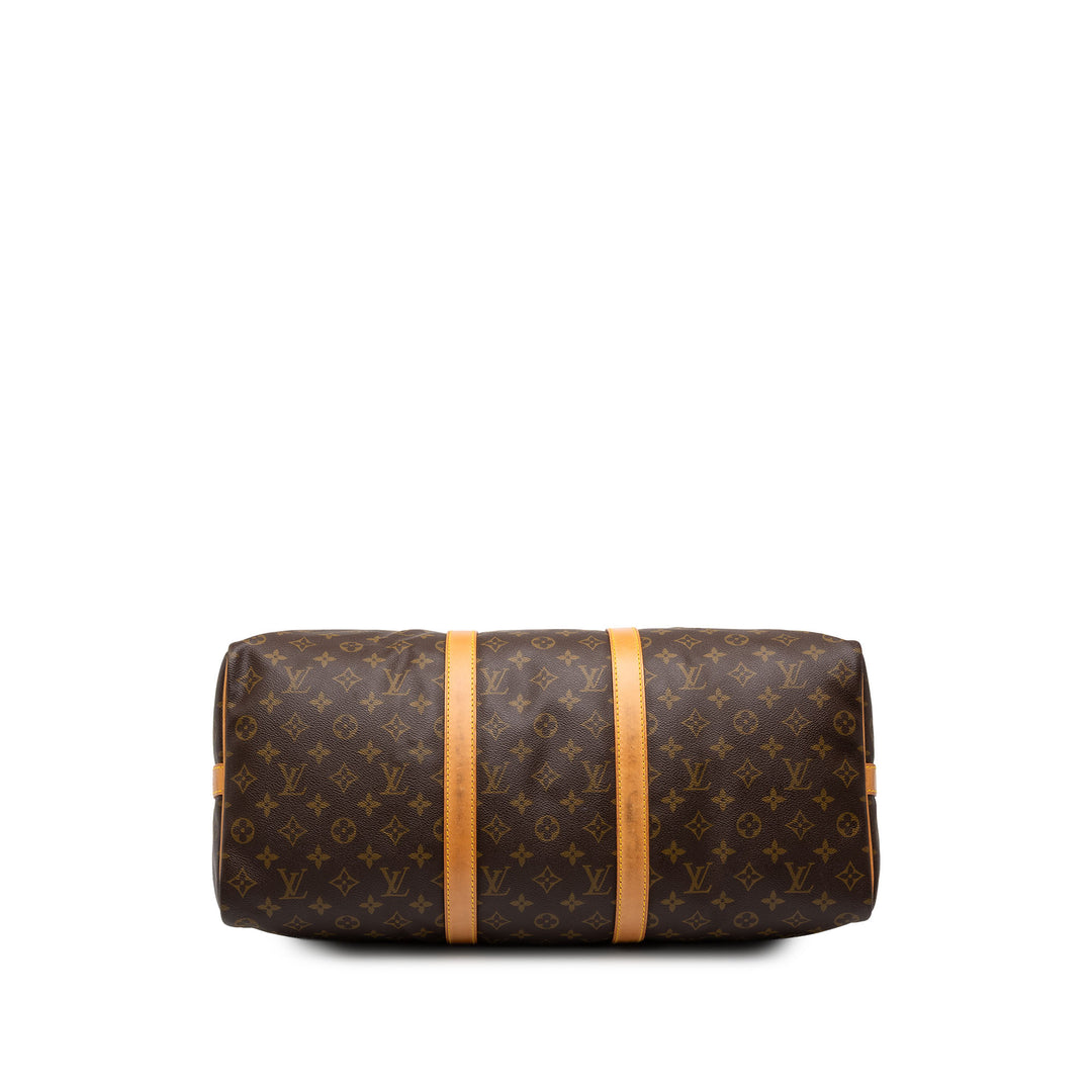 Louis Vuitton Keepall Bandouliere 50 Monogram Marron – vue 3 – GABY PARIS