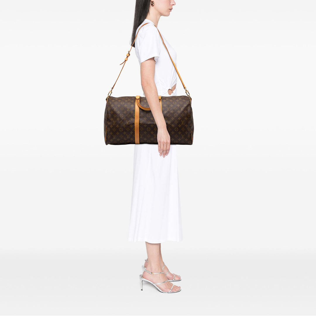 Louis Vuitton Keepall Bandouliere 50 Monogram Marron – vue 6 – GABY PARIS