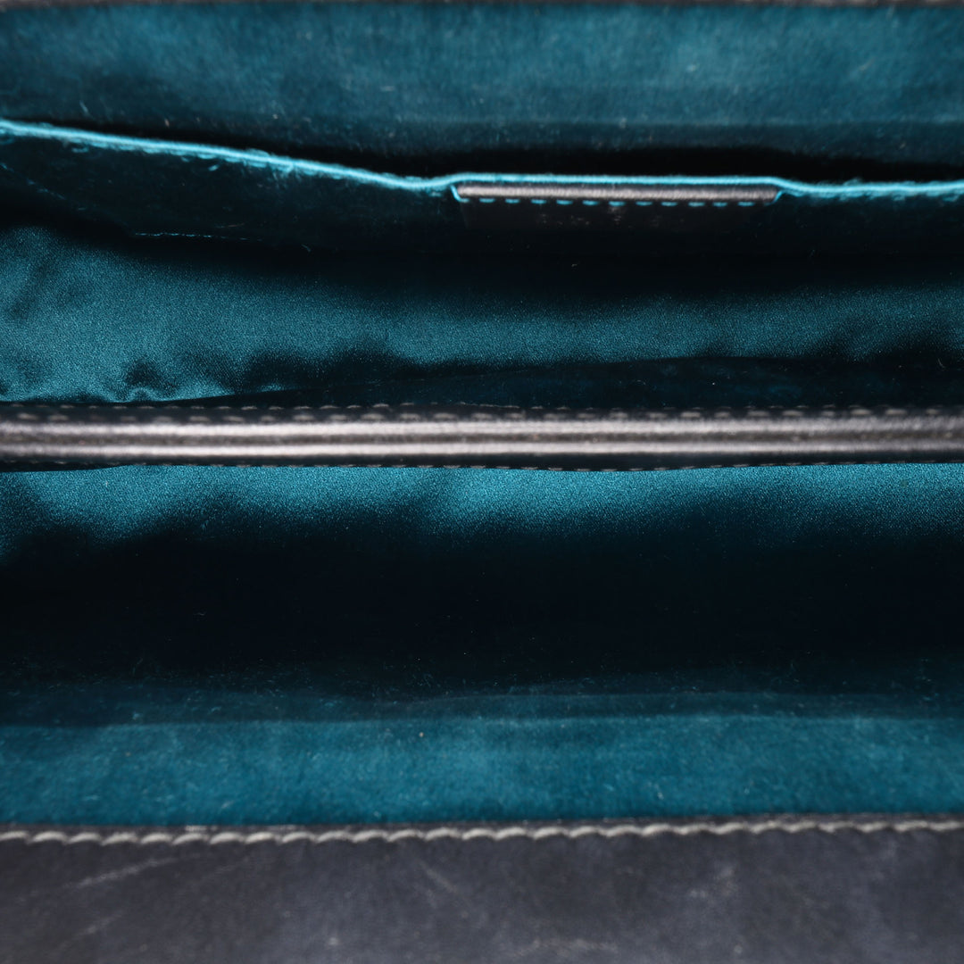 Small Suede Ophidia Chain Crossbody Black - Gaby Paris