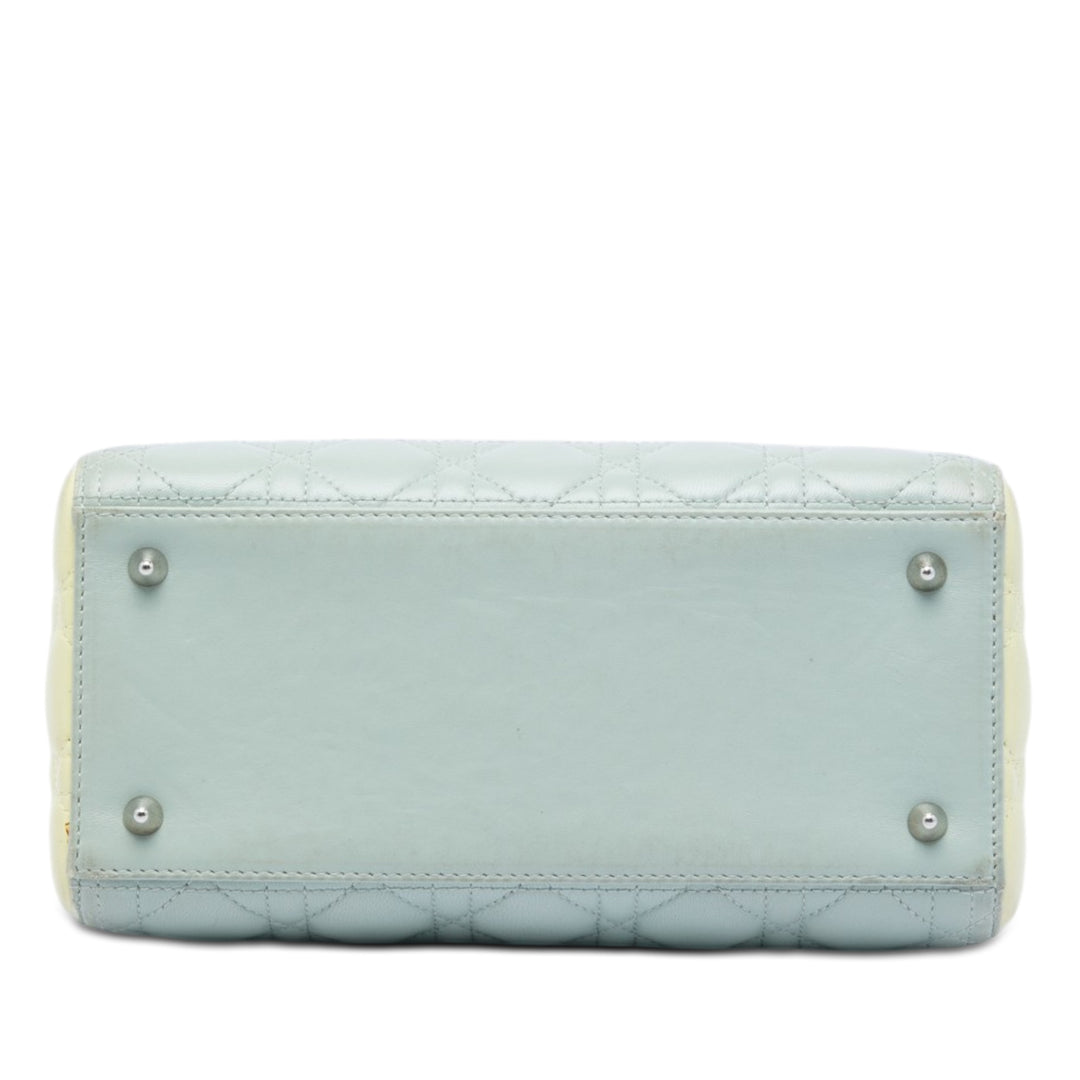 Dior Medium Tricolor Cuir d’agneau Cannage Lady Dior