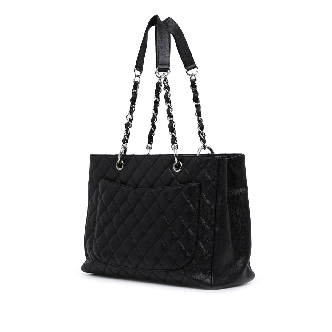 Caviar Grand Shopping Tote Black - Gaby Paris