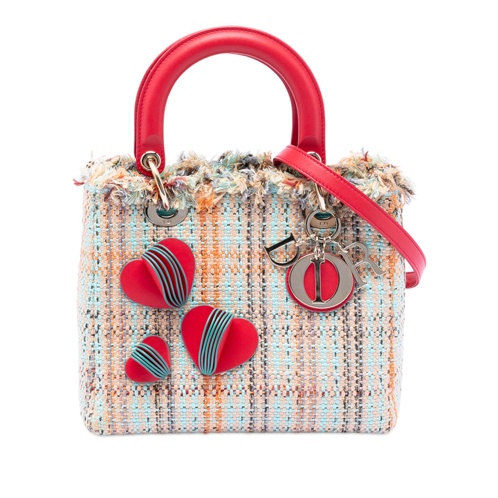 Dior Medium Tweed Heart Deco Lady Dior