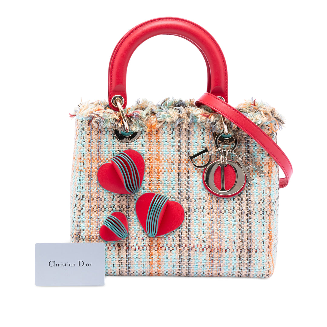 Dior Medium Tweed Heart Deco Lady Dior