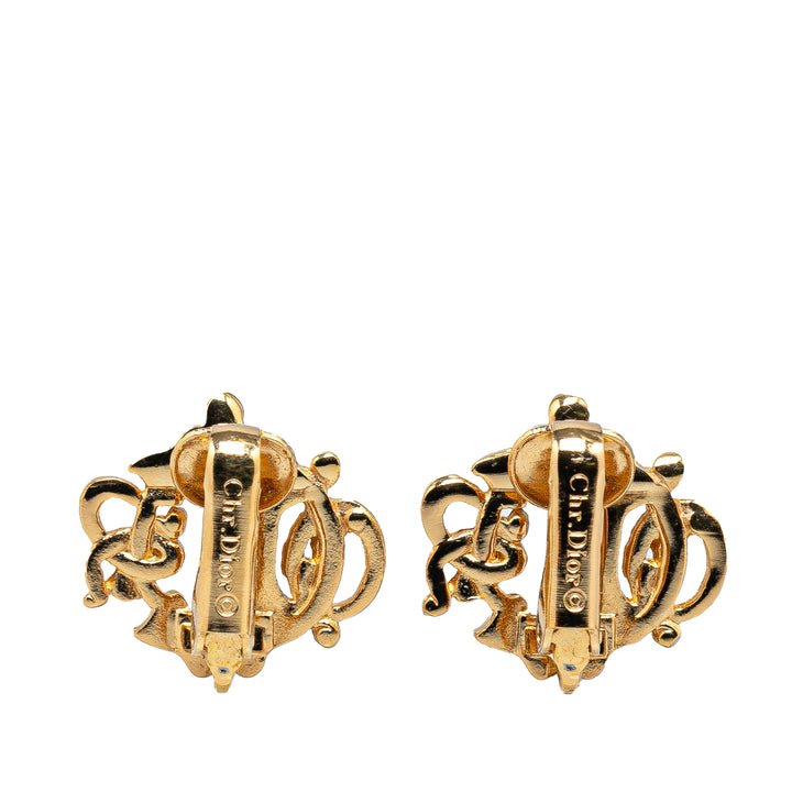 Gold Plated CD Clip On Earrings Gold - Gaby Paris