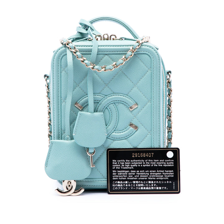Chanel Caviar CC Filigree Vertical Vanity
