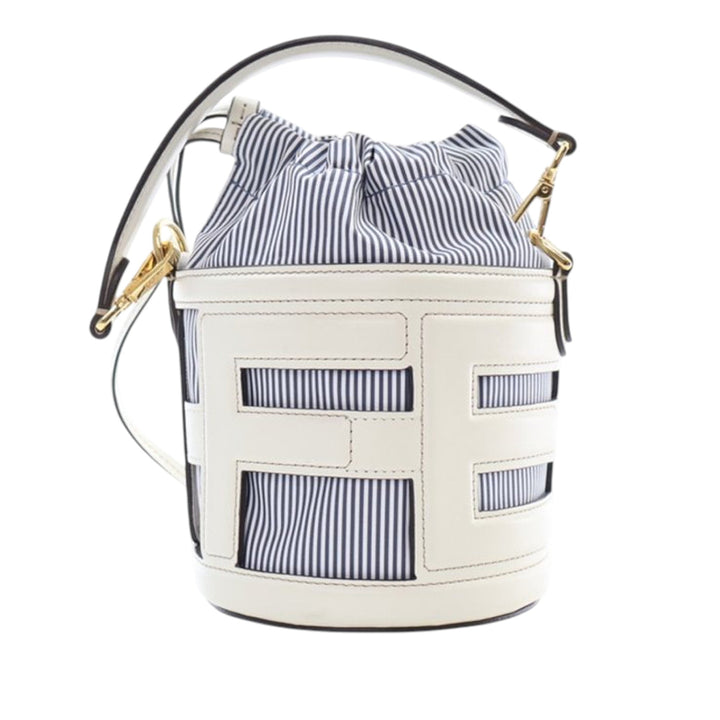 Fendi Mini Cuir et Toile Logo Step Out Sac