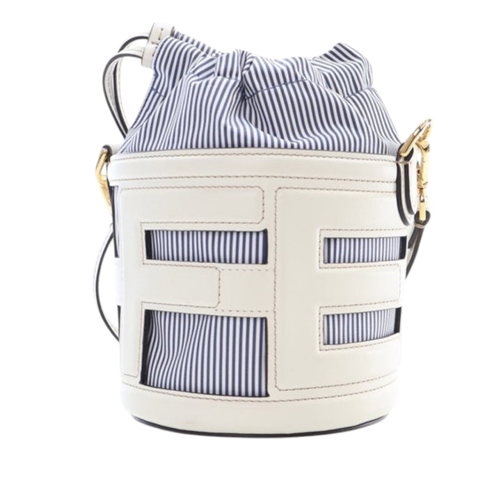 Fendi Mini Cuir et Toile Logo Step Out Sac