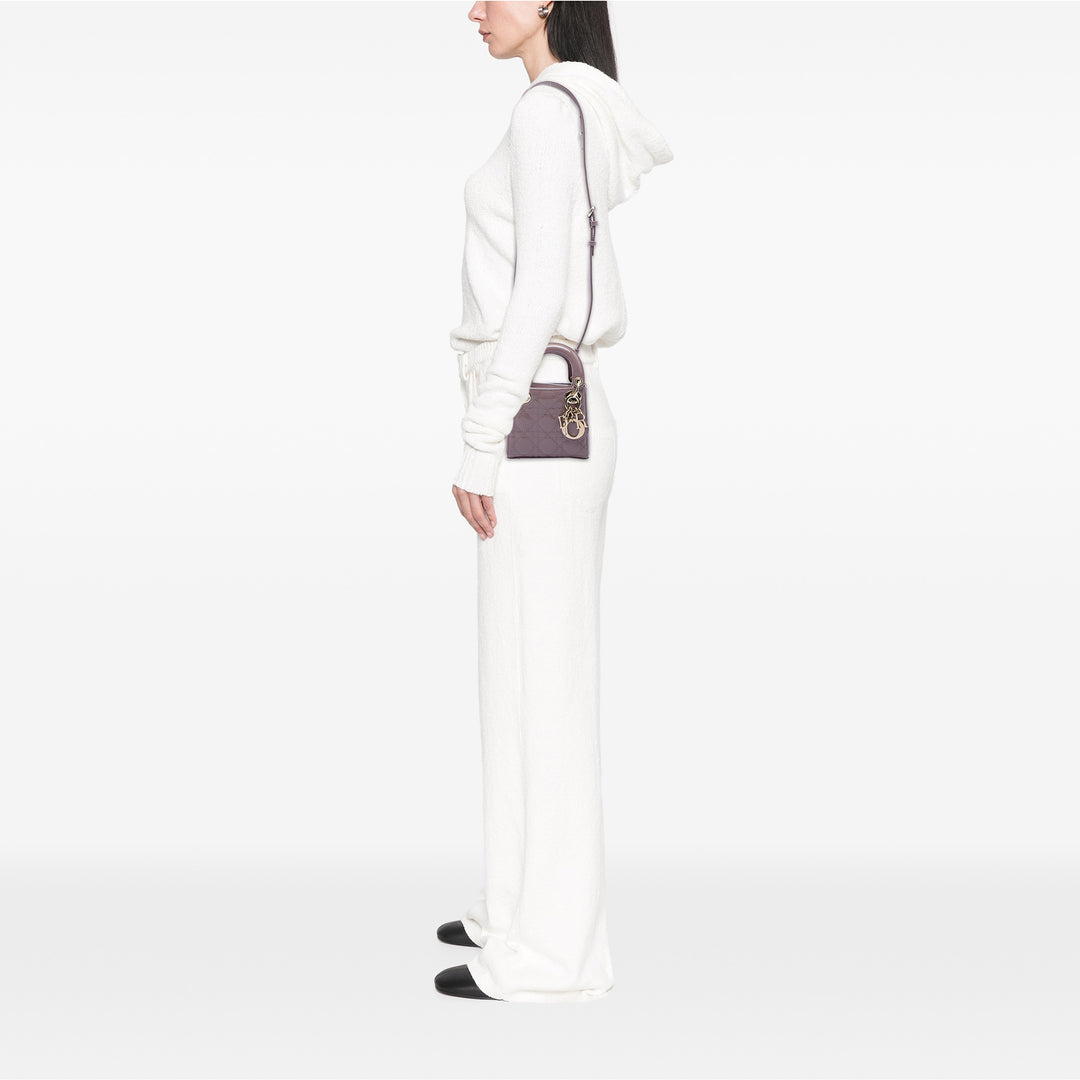 Dior Micro Cuir verni Cannage Lady Dior