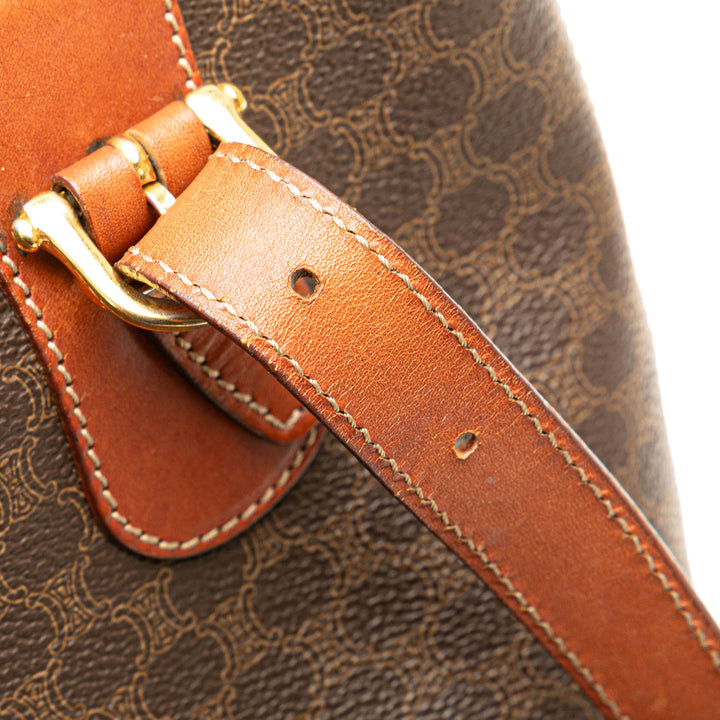 Macadam Coated Canvas Tote Brown - Gaby Paris