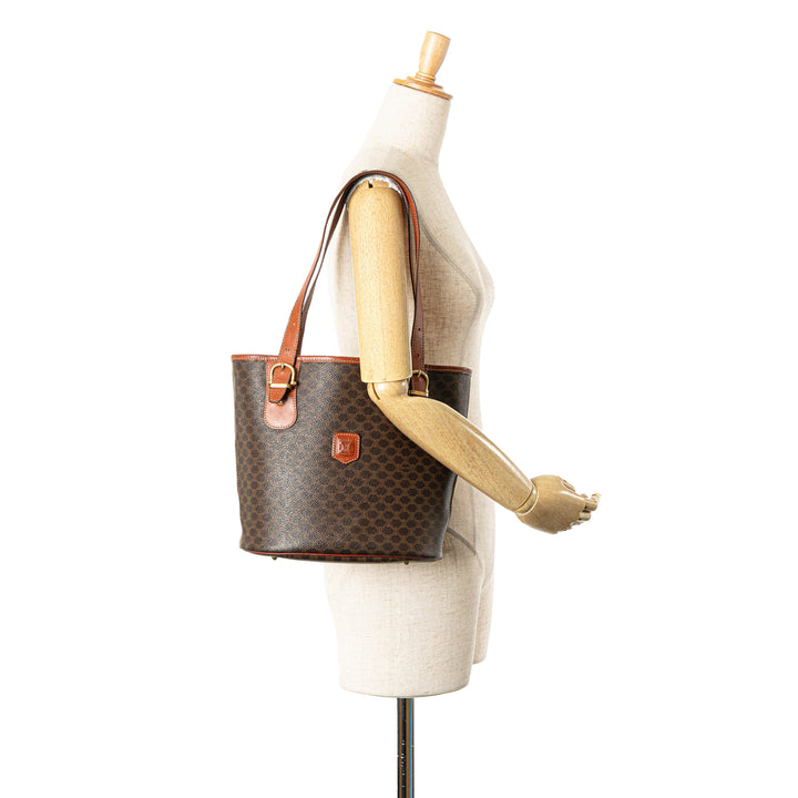 Macadam Coated Canvas Tote Brown - Gaby Paris