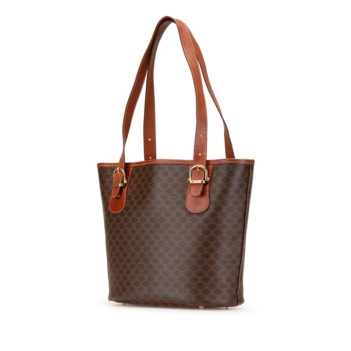 Macadam Coated Canvas Tote Brown - Gaby Paris