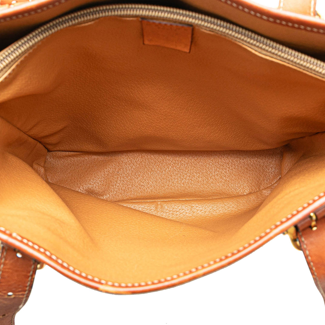 Macadam Coated Canvas Tote Brown - Gaby Paris