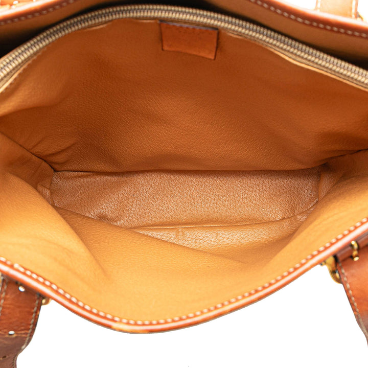 Macadam Coated Canvas Tote Brown - Gaby Paris