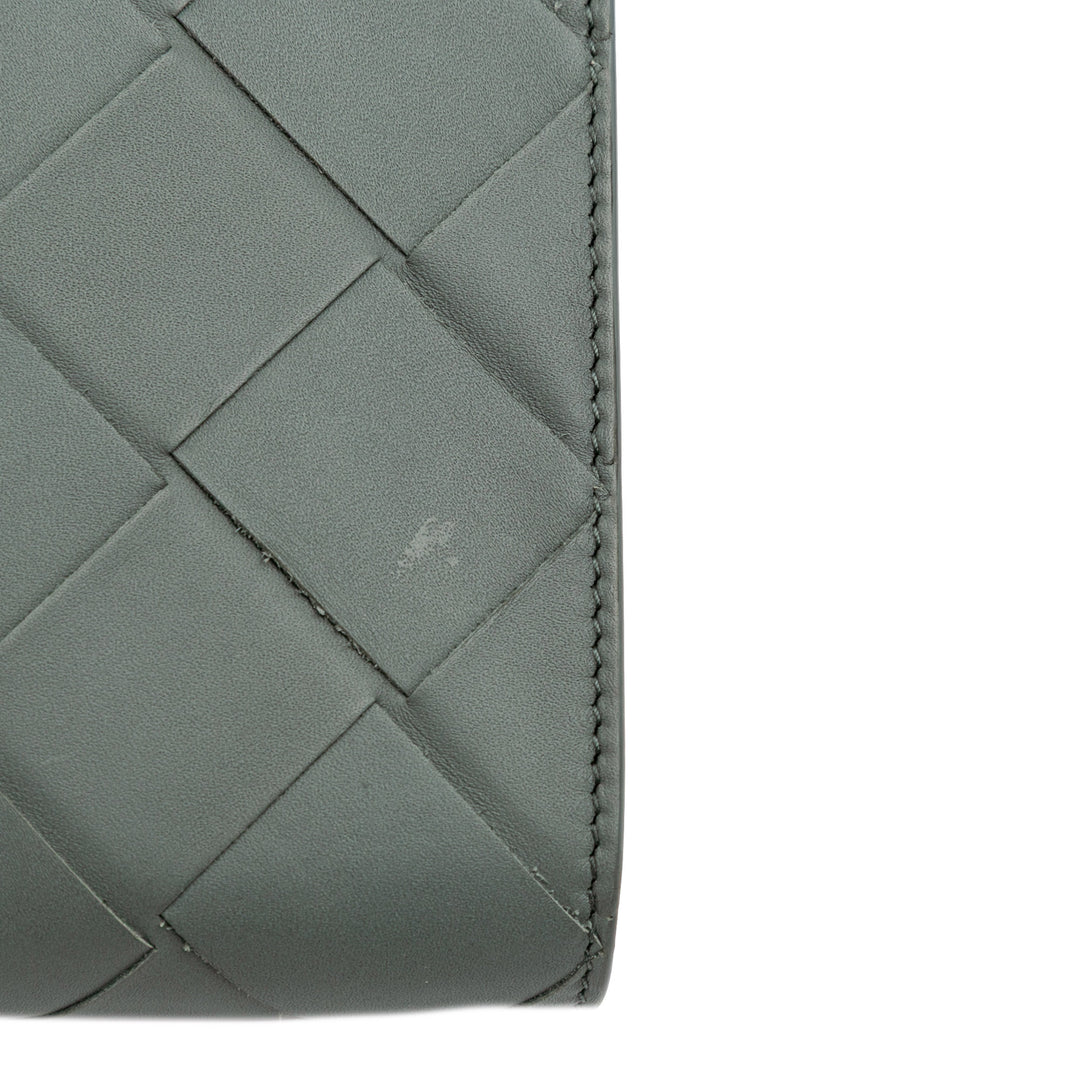 Nappa Maxi Intrecciato Clutch Green - Gaby Paris