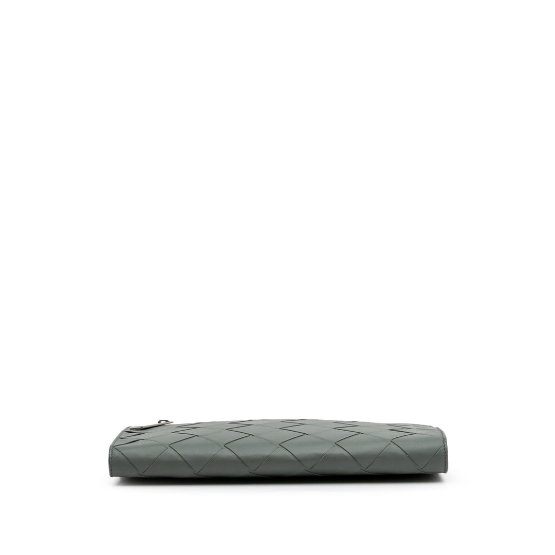 Nappa Maxi Intrecciato Clutch Green - Gaby Paris