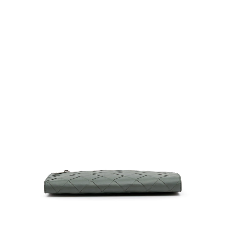 Nappa Maxi Intrecciato Clutch Green - Gaby Paris