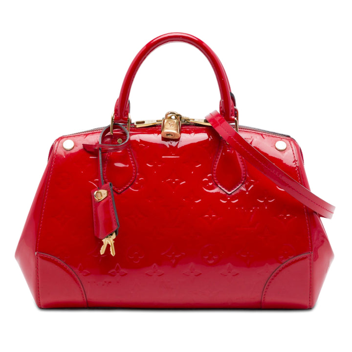 Louis Vuitton Sac à main Santa Monica Monogram Cuir verni Rouge – vue principale – GABY PARIS