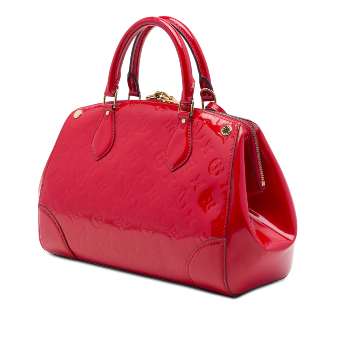 Louis Vuitton Sac à main Santa Monica Monogram Cuir verni Rouge – vue 2 – GABY PARIS