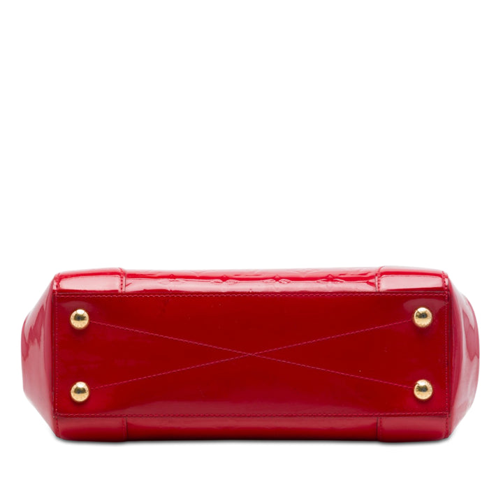 Louis Vuitton Sac à main Santa Monica Monogram Cuir verni Rouge – vue 3 – GABY PARIS