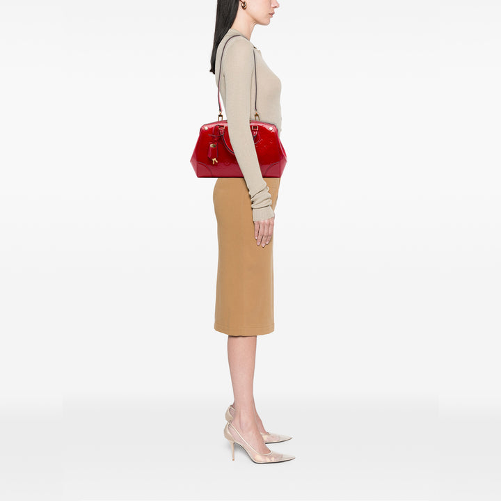 Louis Vuitton Sac à main Santa Monica Monogram Cuir verni Rouge – vue 6 – GABY PARIS
