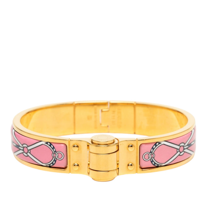Hermès Narrow Charniere Uni Émail Bracelet Métal