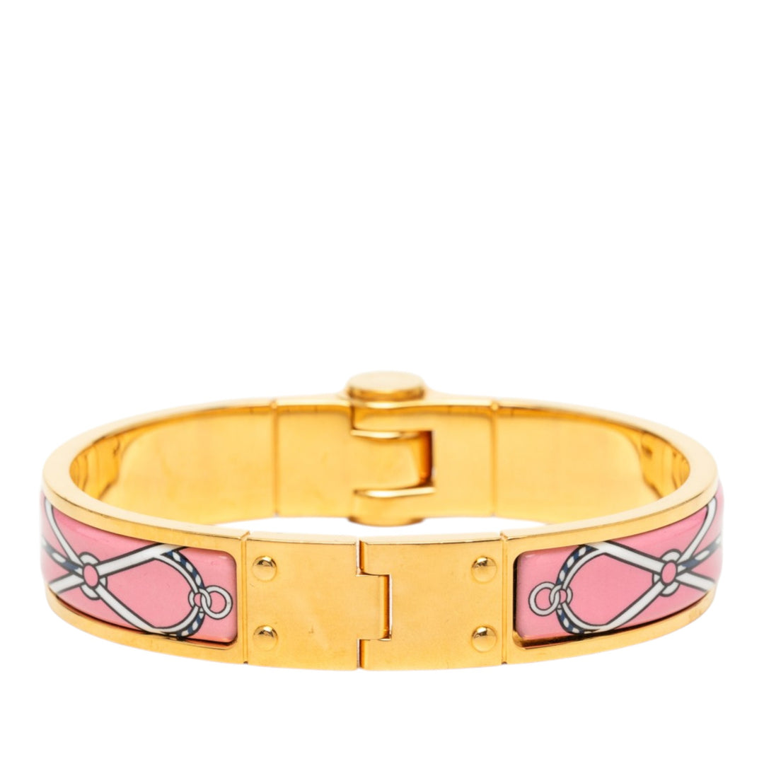 Hermès Narrow Charniere Uni Émail Bracelet Métal